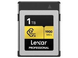 Lexar Professional 1TB CFexpress Type B Memory Card Gold Series, Up to 1900MB/s Read, Raw 8K Video Recording, Supports PCIe 3.0 and NVMe (LCXEXPR001T-RNENG)
